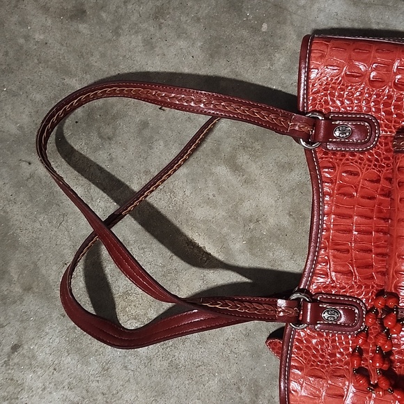 RED ALLIGATOR LEATHER WESTERN PURSE HANDBAG COWGIRL - Picture 2 of 4